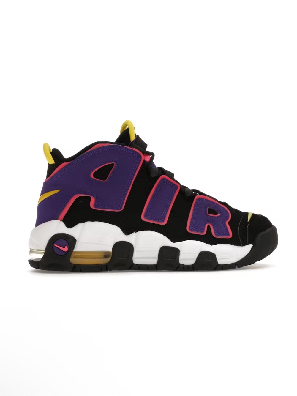 Nike Air More Uptempo Sneakers Black Court Purple (GS) 5.5Y/7W